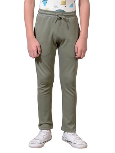 Crimsoune Club Boy's Olive Green Active Comfort Trackpants (5-6Y)