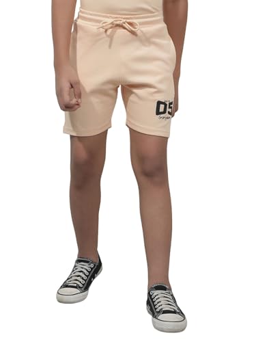 Crimsoune Club Boy's Peach Graphic Print Shorts (5-6Y)