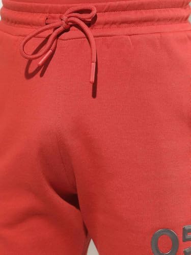 Crimsoune Club Boy's Red Typographic Print Shorts (7-8Y)