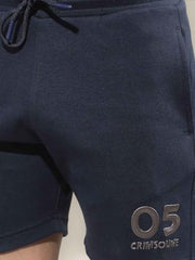 Crimsoune Club Boy's Navy Blue Typographic Print Shorts (13-14Y)