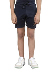 Crimsoune Club Boy's Navy Blue Typographic Print Shorts (13-14Y)