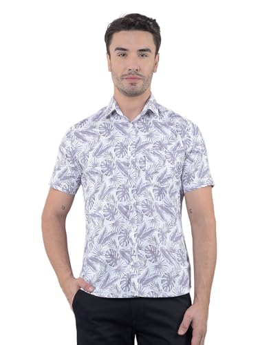 Crimsoune Club men's purple printed 100% cotton casual long-sleeve shirt, stylish and comfortable for everyday wear.