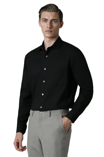 Louis Philippe Men's Cotton Solid Classic Fit Shirt (LPSFMCLPX31942_Black