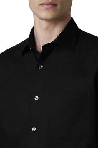 Louis Philippe Men's Cotton Solid Classic Fit Shirt (LPSFMCLPX31942_Black