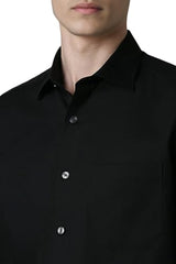 Louis Philippe Men's Cotton Solid Classic Fit Shirt (LPSFMCLPX31942_Black