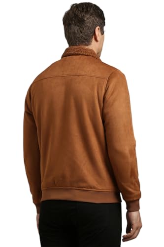 Louis Philippe Men's A-Line Coat (LRJKNBOFG05309_Brown