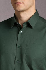 Louis Philippe Men's Classic Fit Shirt (LPSFMCLP324812_Green