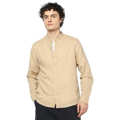 GAP Men's Band Collar Full Sleeve Shirt
