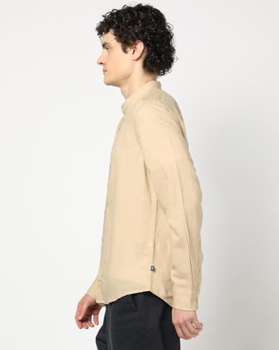 GAP Men's Band Collar Full Sleeve Shirt