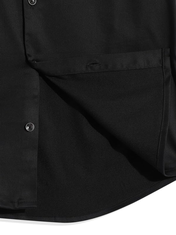 CHARCHIT Boys Regular Fit Plain Full Sleeve Shirt Black