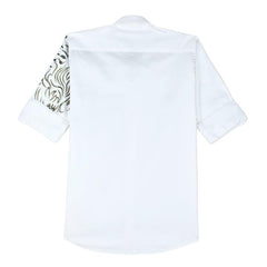 CHARCHIT Boys Regular Fit Plain Full Sleeve Shirt White