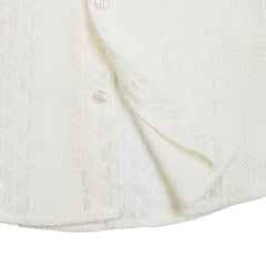 CHARCHIT Boys Cotton Blend Half Sleeves Plain Casual Shirt and t-Shirt White