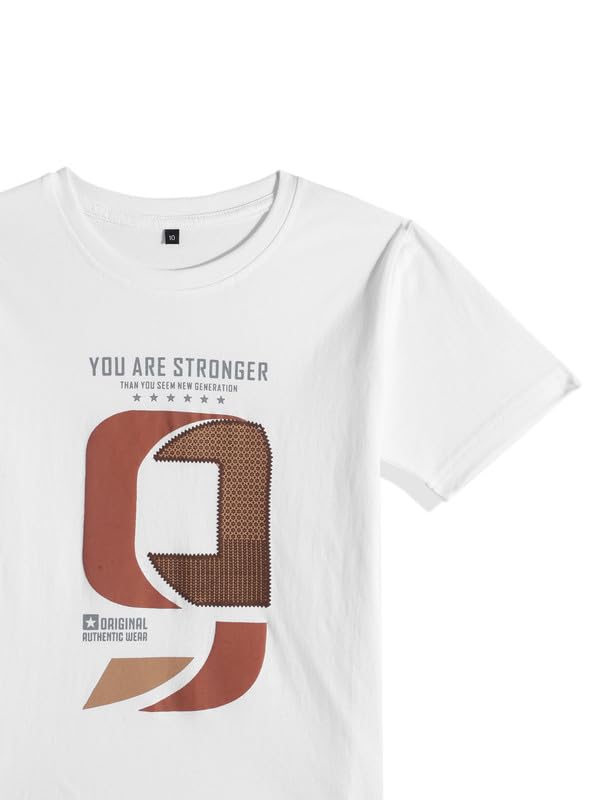 CHARCHIT Boys Full Sleeves Printed Casual Shirt & T-Shirt Brown