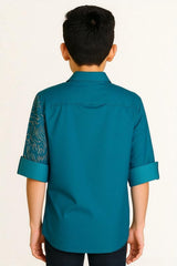 CHARCHIT Boys Regular Fit Plain Full Sleeve Shirt