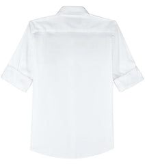 CHARCHIT Boys Cotton Full Sleeves Solid Shirt White