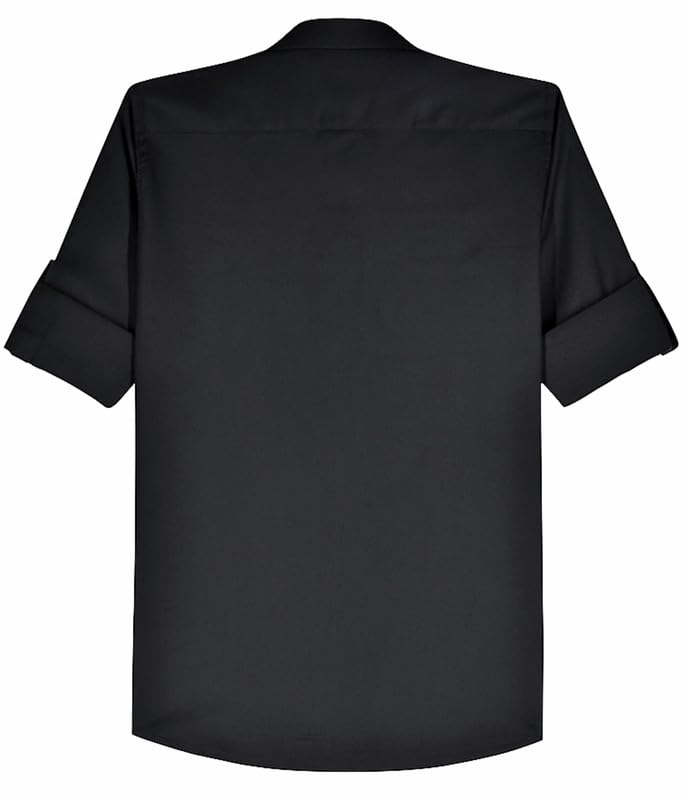 CHARCHIT Boys Cotton Full Sleeves Solid Shirt Black