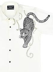 CHARCHIT Boys Full Sleeves Graphic Printed Shirt OffWhite