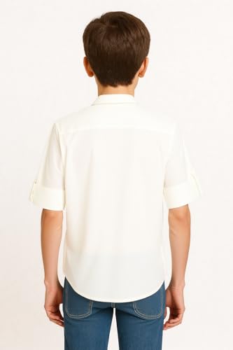 CHARCHIT Boys Full Sleeves Graphic Printed Shirt OffWhite
