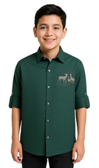 CHARCHIT Boys Full Sleeves Embellished Solid Shirt - Goyalsons ShopMax