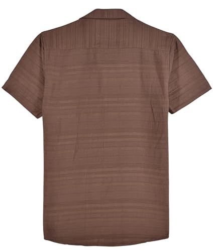 CHARCHIT Boys Half Sleeves Solid Textured Shirt with T-Shirt Rust