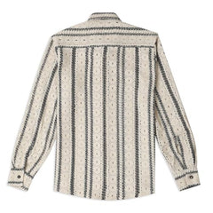 CAVIO Boys Cotton Knited Full Sleeves Striped Shirt with T-Shirt Cream