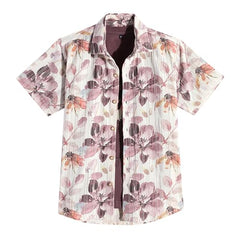 Boy wearing a cream cotton blend half-sleeve printed shirt and T-shirt by Charchit, showcasing casual kids' clothing.