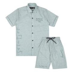 CAVIO Cotton Shirt and Shorts Half Sleaves Printed Co-ord Set For Boys