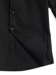 CAVIO Boys Cotton Regular fit Plain Full Sleeves Casual Shirt Black