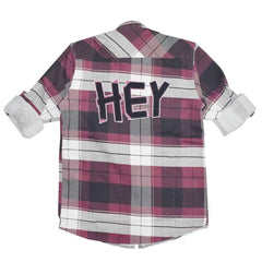 CAVIO Boys Checks Full Sleeve Shirt and T-Shirt Brown