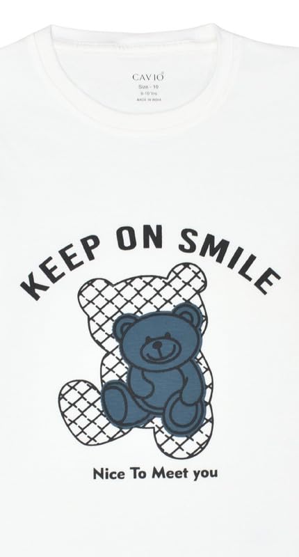 CAVIO Boys Checks Full Sleeve Shirt and T-Shirt Mustard