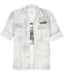 CAVIO Boys Cotton Printed Full Sleeves Jacket with Regular Fit T-Shirt White