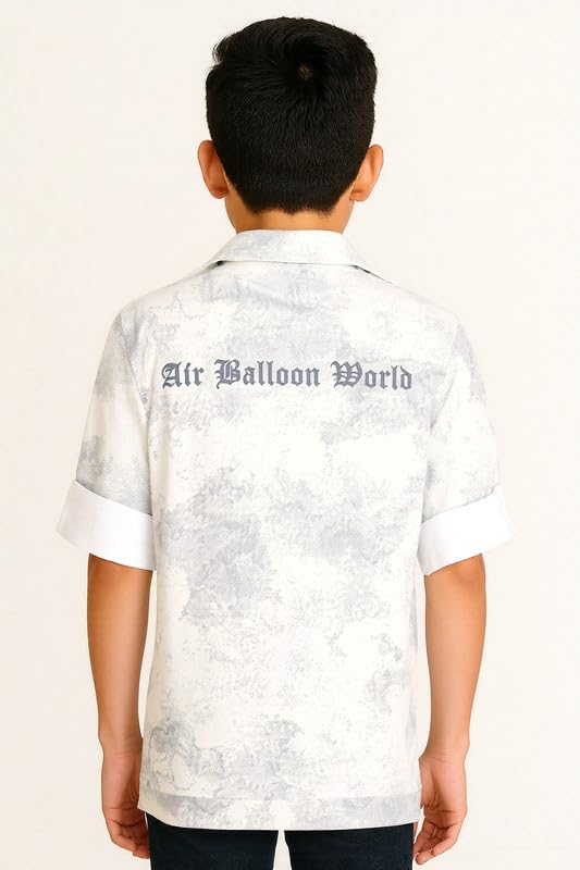 CAVIO Boys Cotton Printed Full Sleeves Jacket with Regular Fit T-Shirt White