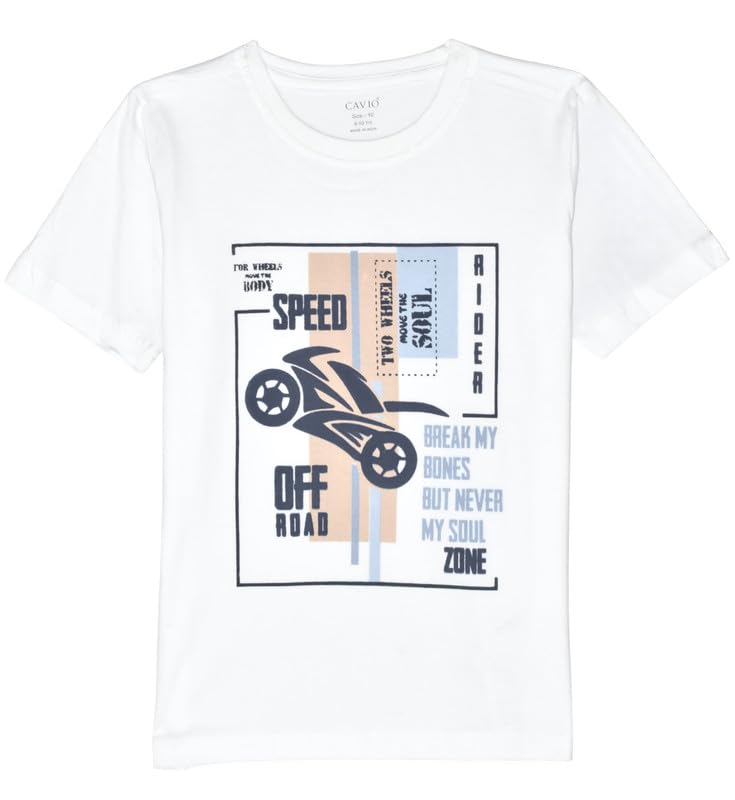 CAVIO Boys Cotton Full Sleeve Checks Shirt with Regular Fit T-Shirt Blue