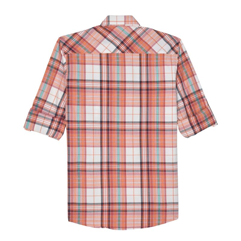 CAVIO Boys Regular fit Checks Full Sleeves Casual Shirt and T-Shirt Orange
