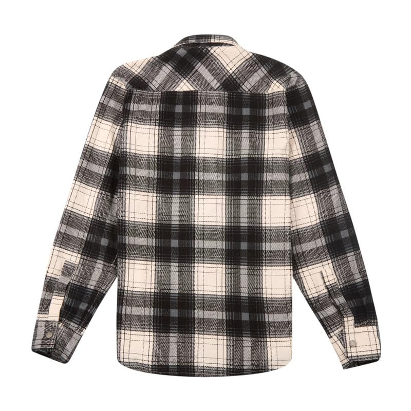 CAVIO Boys Cotton Checks Full Sleeves Shirt with Regular Fit T-Shirt Grey