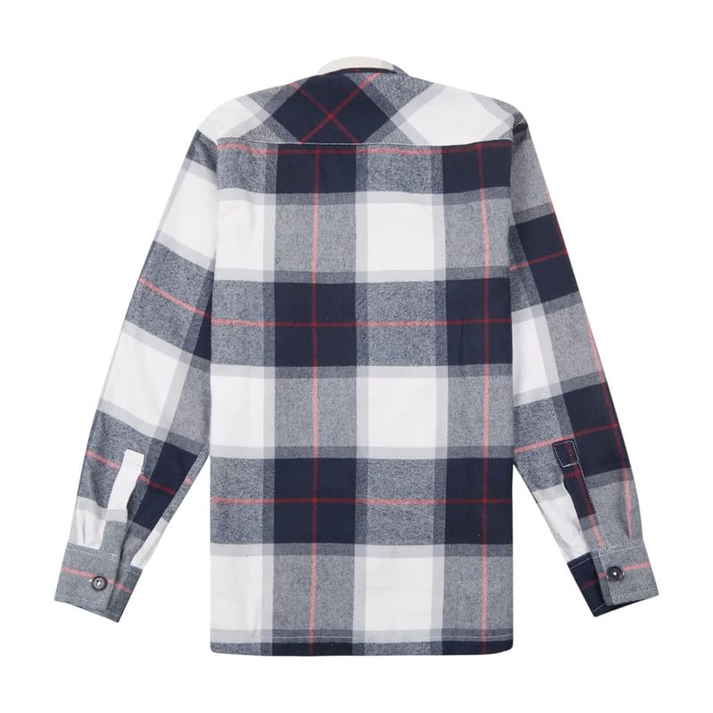 CAVIO Boys Cotton Regular Fit Full Sleeve Checks Shirt and T-Shirt Navy