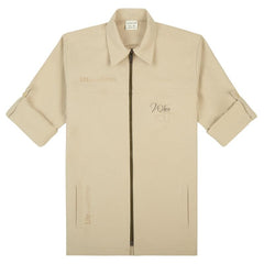 CAVIO Boys Printed Full Sleeve Jacket with Regular Fit T-Shirt Cream