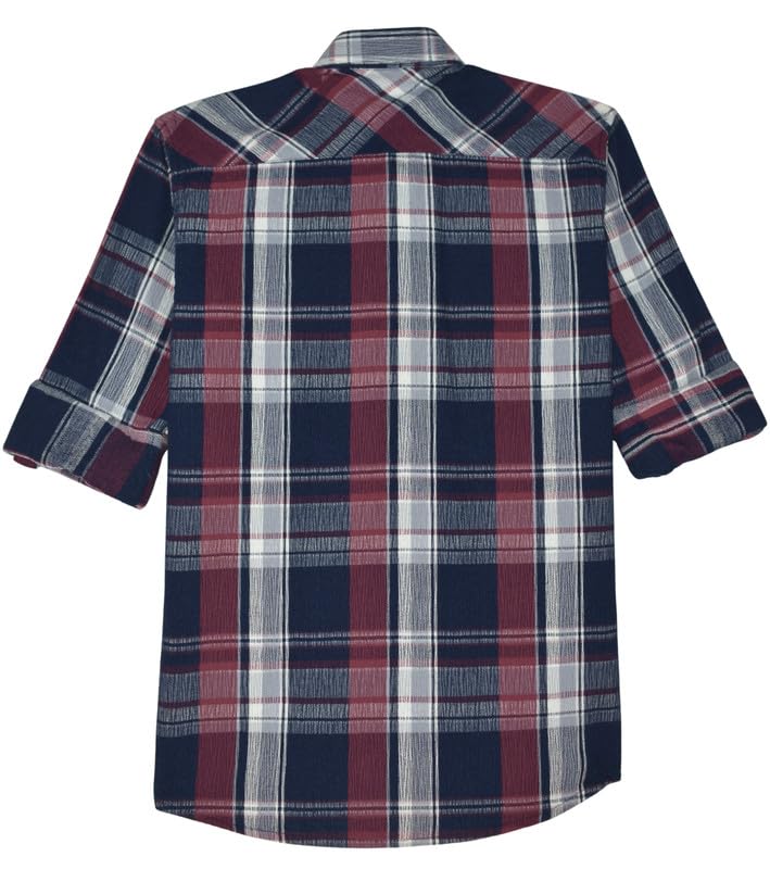 CAVIO Boys Regular fit Checks Full Sleeves Casual Shirt Red