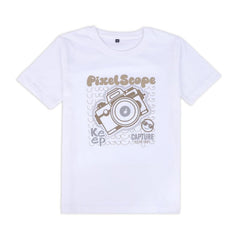 CAVIO Boys Cotton Printed Full Sleeves Shirt with Regular Fit T-Shirt Cream