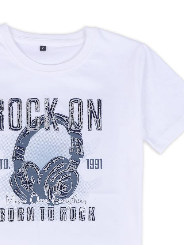 CAVIO Boys Cotton Printed Full Sleeves Shirt with Regular Fit T-Shirt