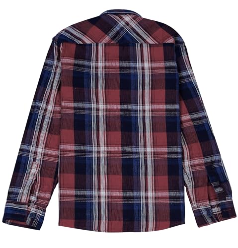 Boys Full Sleeves Checked Shirt and T-Shirt Red