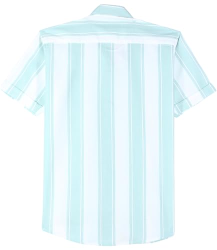 CAVIO Boys Half Sleeves Striped Shirt Seagreen