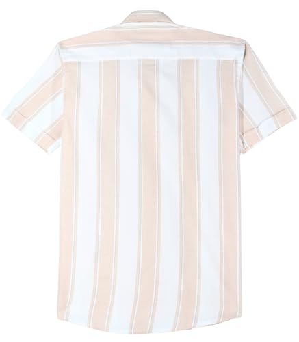 CAVIO Boys Half Sleeves Striped Shirt Peach