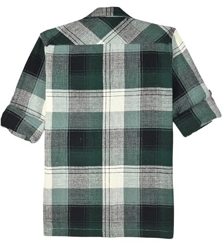 Boys Full Sleeves Checked Shirt and T-Shirt White