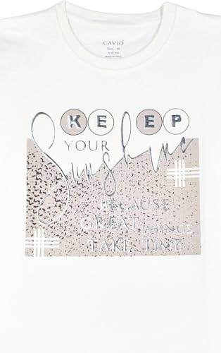 Boys Full Sleeves Geometric Printed Shirt and T-Shirt Cream