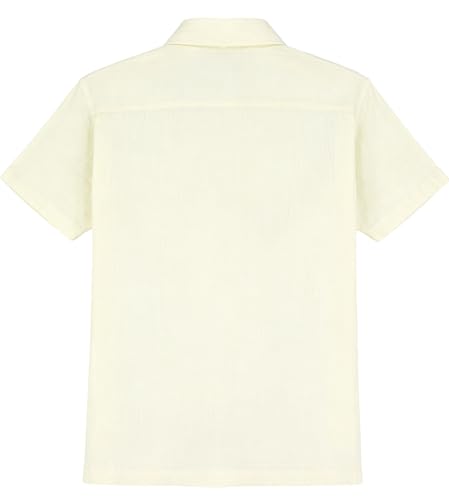 CAVIO Boys Half Sleeves Printed Shirt Cream