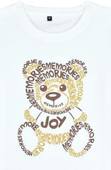 Boys Half Sleeves Abstract Printed Shirt and T-Shirt Cream