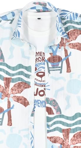 Blue boys half-sleeve abstract printed shirt and T-shirt by Charchit, featuring casual style and vibrant designs.