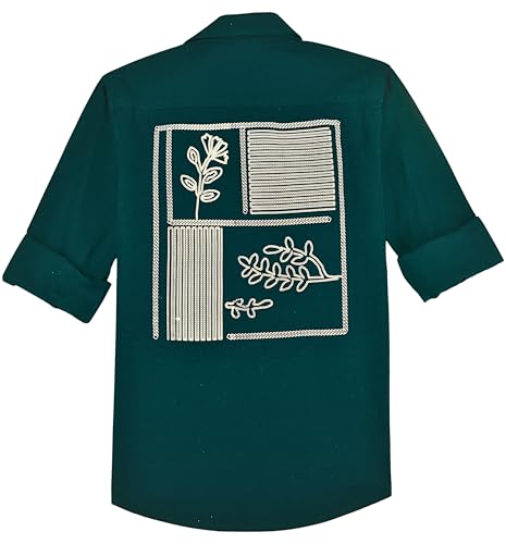 CAVIO Boys Full Sleeves Floral Printed Shirt Whit T-Shirt