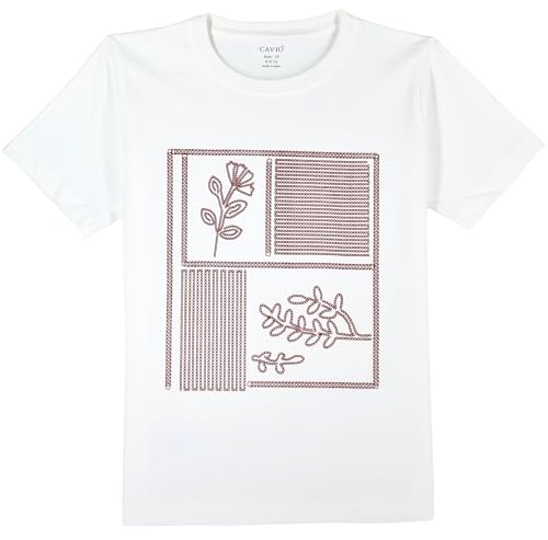 CAVIO Boys Full Sleeves Floral Printed Shirt Whit T-Shirt Rust